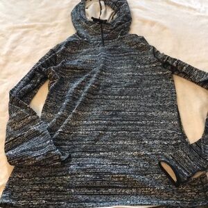 Women's Heathered Gray Hooded Top